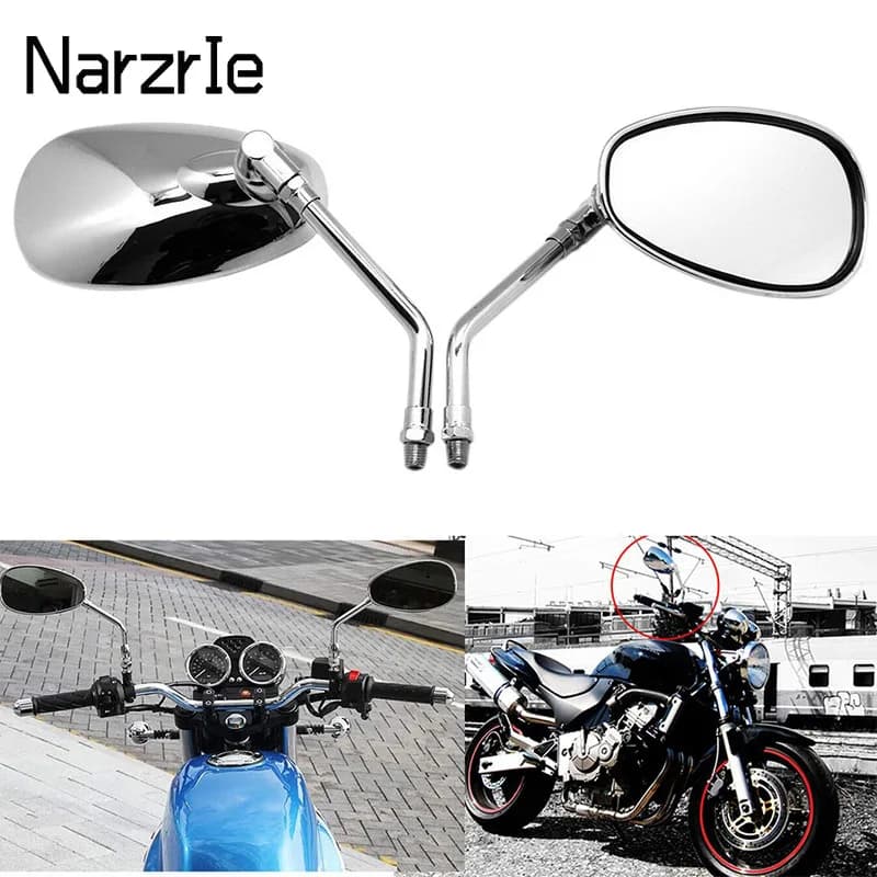 2 pièces/paire rétroviseur moto électrombile Scooter e-bike rétroviseurs 10mm pour Honda Shadow Ace