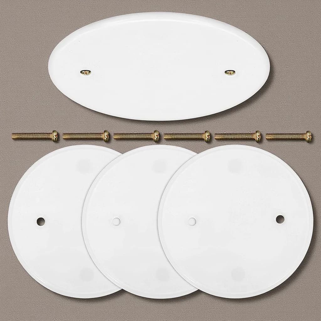Plaques de couverture de plafond vierges, 4 pièces, couvercles ronds pour trous électriques, bouchon