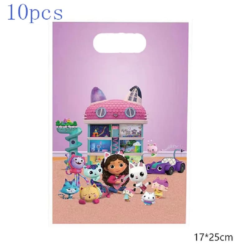 10/30 pièces Gabby maison de poupée sac cadeau sac de butin enfant filles fournitures de fête d'anni