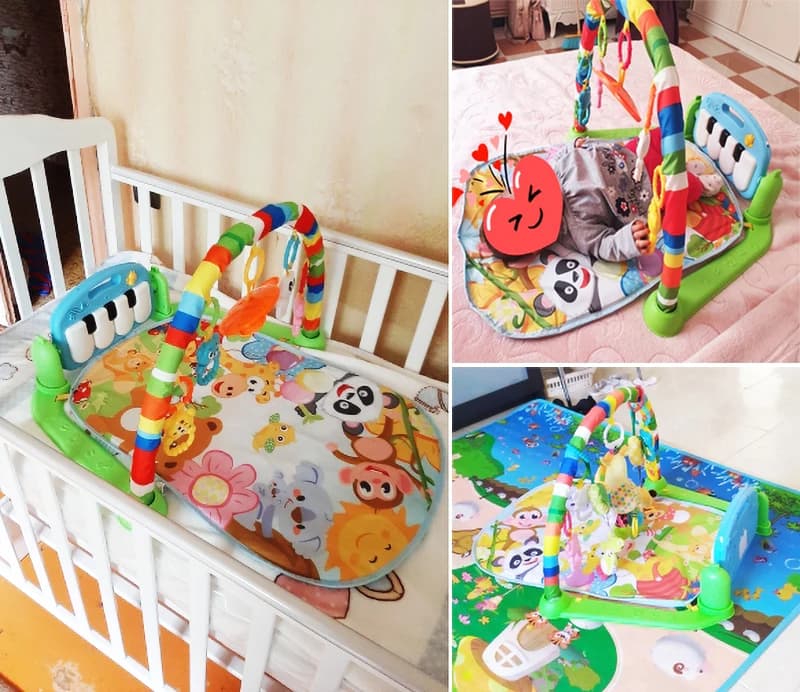 Tapis de jeu Musical pour bébé, support de gymnastique, tapis de jeu pour enfant, Puzzle, clavier de