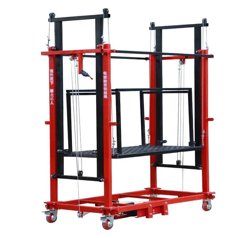 Plate-forme élévatrice d'échafaudage électrique de 500KG, levage mobile et pliable, construction int