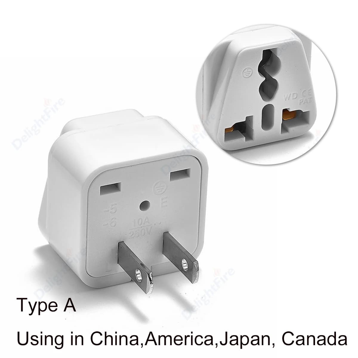Adaptateur de prise américaine mexique Canada adaptateur de voyage américain AU UK EU vers US prise