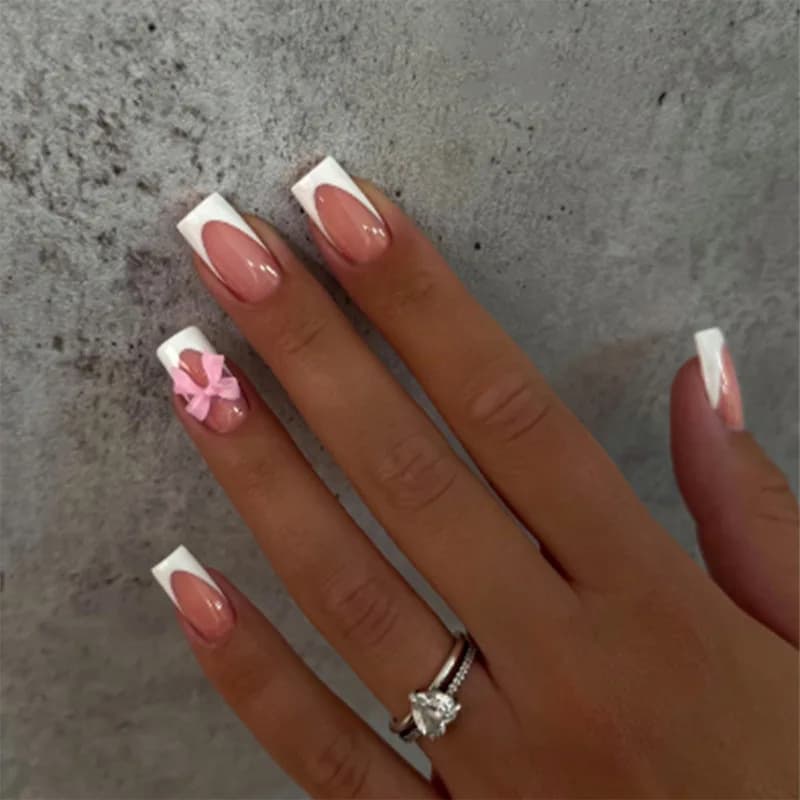 Faux nœud papillon portable à couverture complète pour femmes et filles, French souhaits on N64.3D,