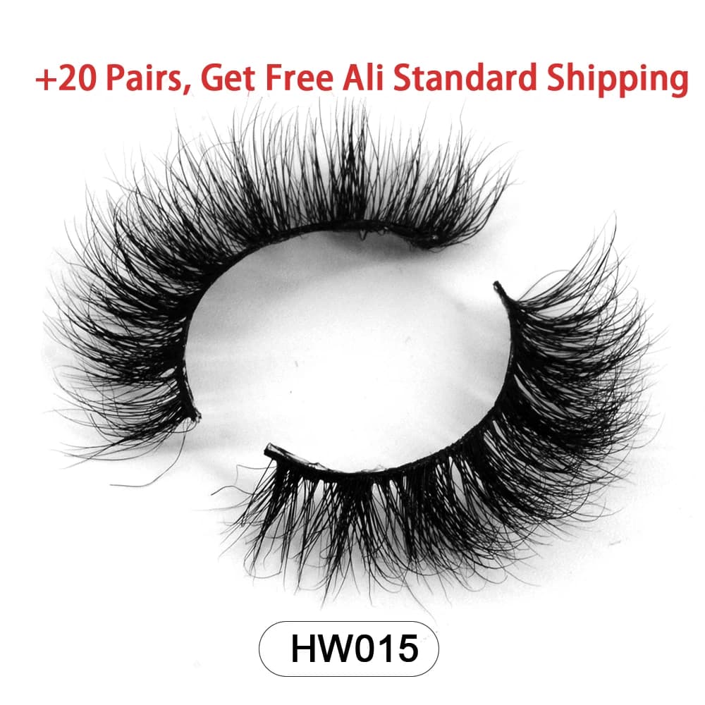 Livraison directe en gros naturel vaporeux 3d vison faux cils maquillage vison faux cils avec bande