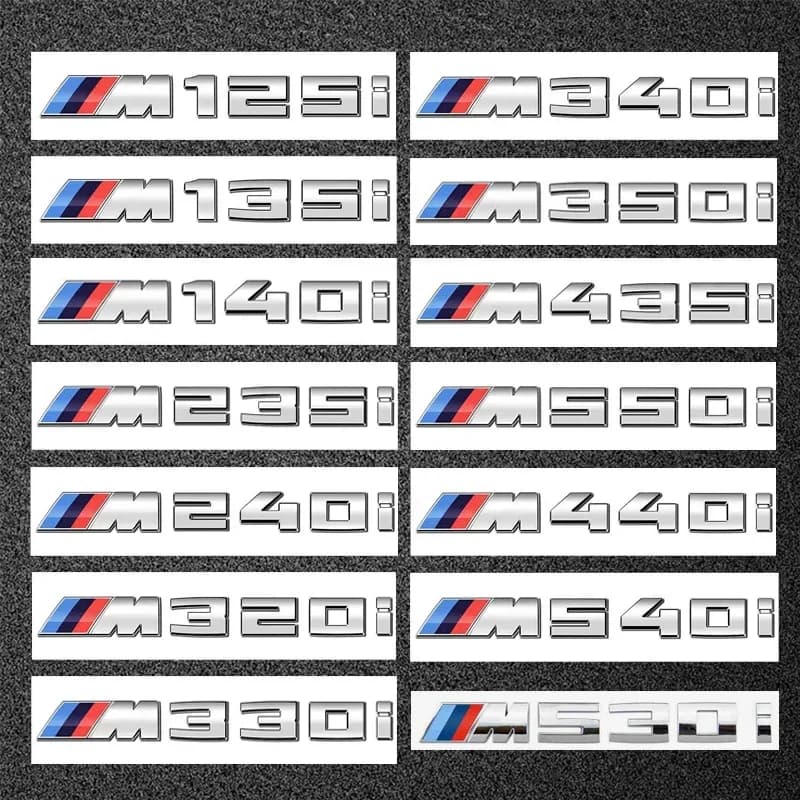 Nouveaux emblèmes et logos M Power pour BMW M125i M135i M140i M235i M240i M320i M330i M340i M350i M4