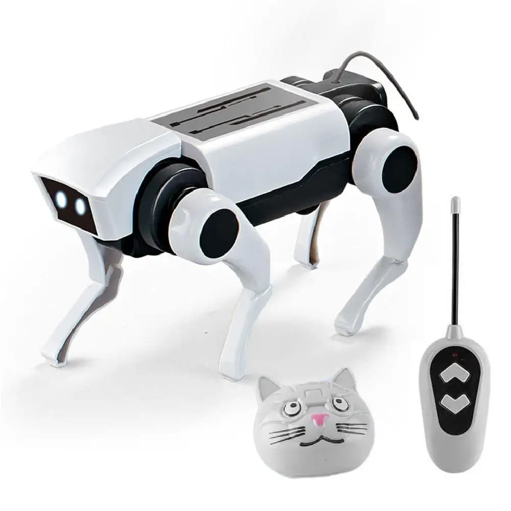 2 en 1 bricolage télécommande Robot jouet assemblage mécanique chien ou chat animaux jouets éducatif