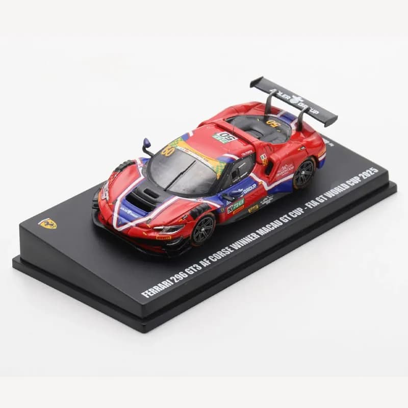 Pré-vente Looksmart 1:64 Ferrari 296 GT3 AF Corse Macau GT Cup 2025 – Modèle de collection en résine