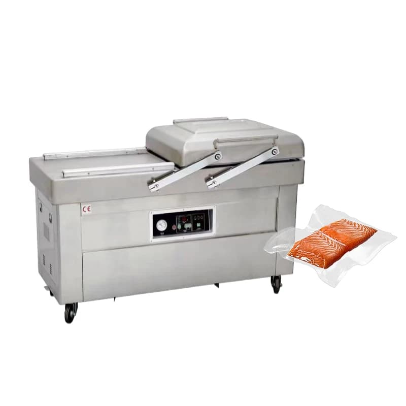 Machine d'emballage sous vide à double chambre haute efficacité personnalisée, commerciale, pour la