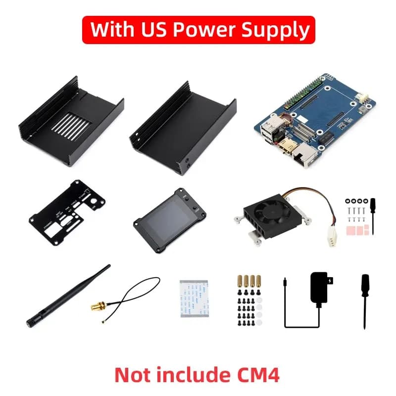 Raspberry Pi-Serveur de Stockage en Réseau Domestique, CM4 CompConsulTech NAS, Wild SATA Touriste, L