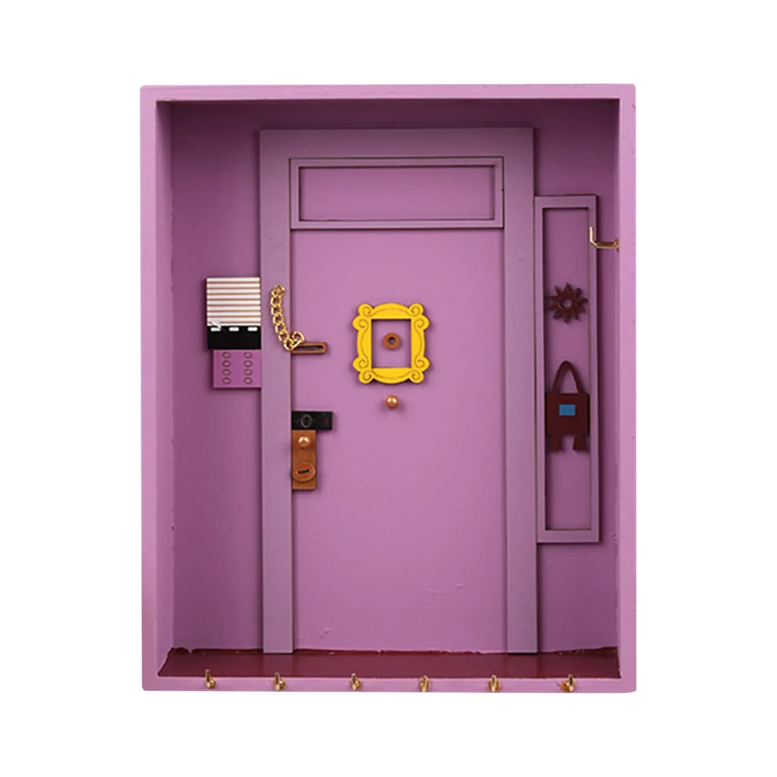 Porte amis porte-clés boîte en bois clé suspendue cintre en bois support de rangement organisateur é