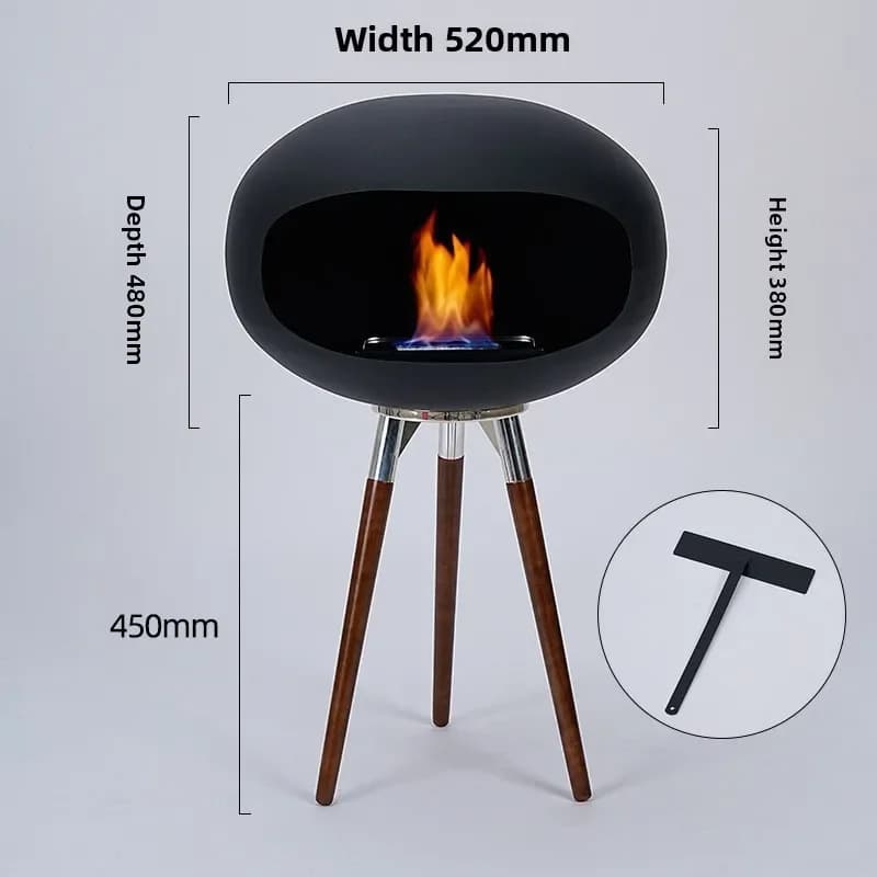 Cheminées sur pied nordiques de styliste, ornements créatifs et modernes, décoration de maison en fe