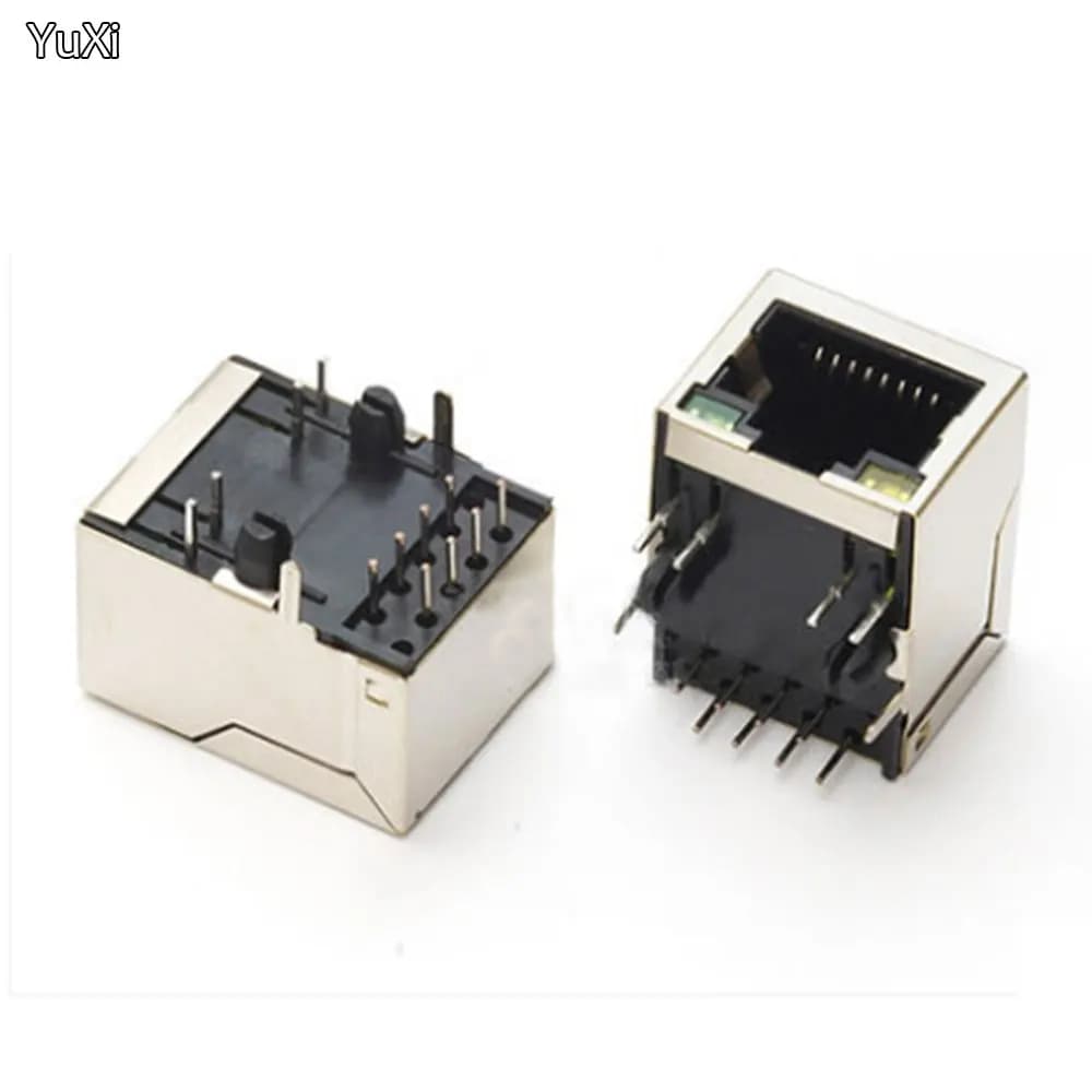 YUXI 1 prise femelle RJ45 avec lumière LED HR 911105 Un HY 911105 Un connecteur jack réseau, interfa