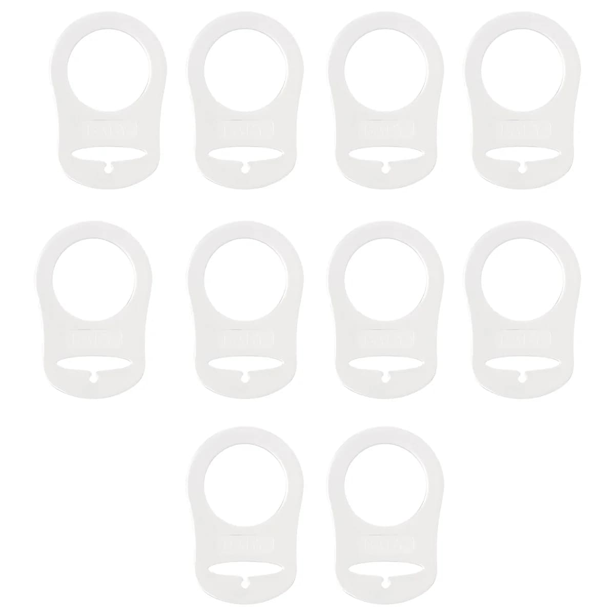 Anneau en silicone pour porte-sucette Mam, 10 pièces, bouton, mannequin, clip, adaptateur transparen