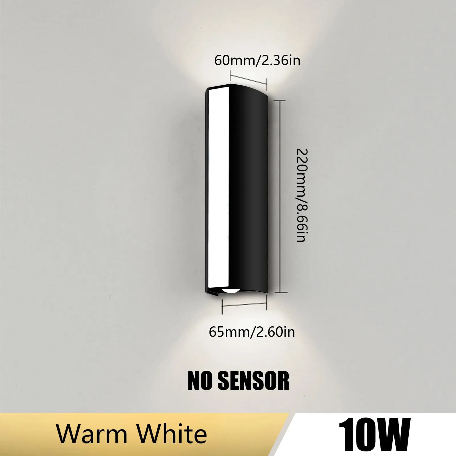 Applique murale LED extérieure 10W IP66 étanche, lampe AC85-265V blanc chaud blanc froid, éclairage