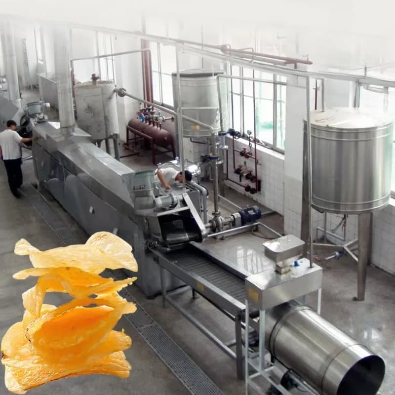 Machine automatique de chips frites de qualité industrielle, ligne de chips de pommes de terre coupé