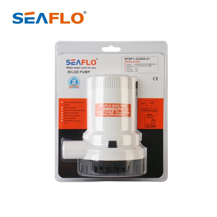 Pompe de cale marine SEAFLO 12v/24v DC pompe à eau de mer pompe Submersible par interrupteur ou inte