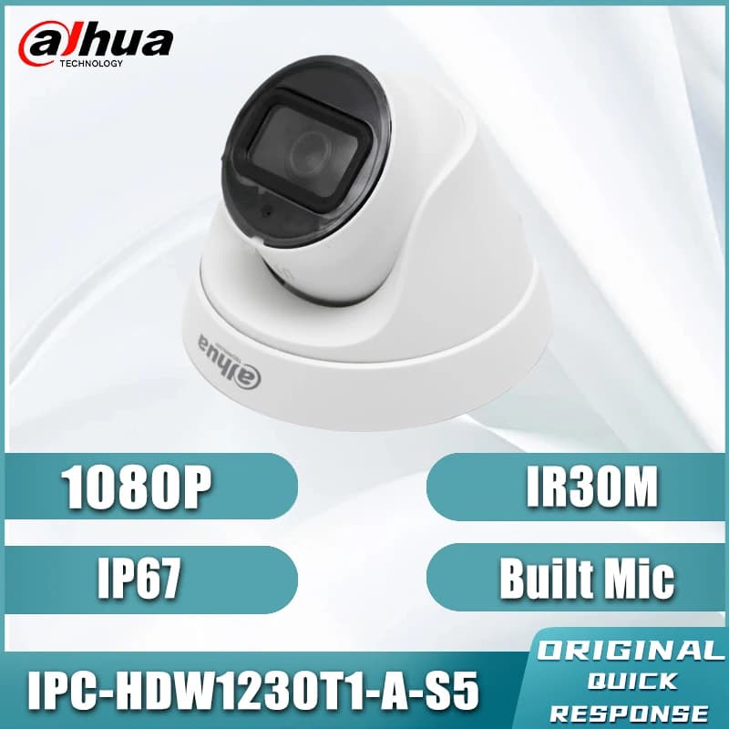 Dahua 1080P caméra de sécurité IR30M détection de mouvement intelligente AI micro intégré alimentati