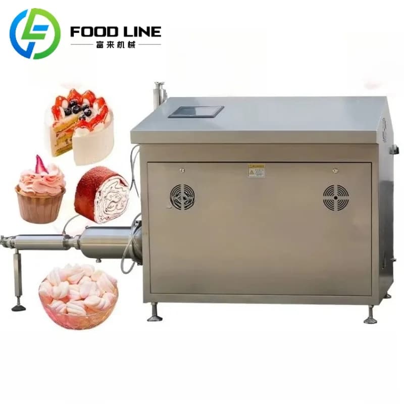 Mélangeur d'aération de gâteaux, guimauve industriel, Machine d'aération continue, Machine à crème f