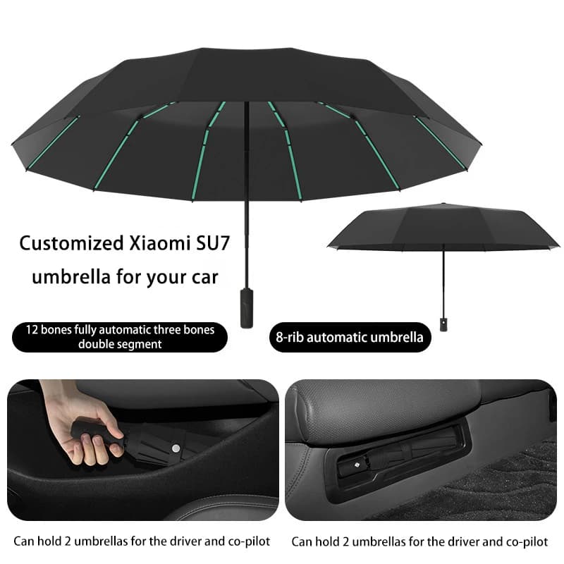 Nouveau Parapluie pliant 144 os entièrement automatique Double os SPF 50 Protection UV résistance à