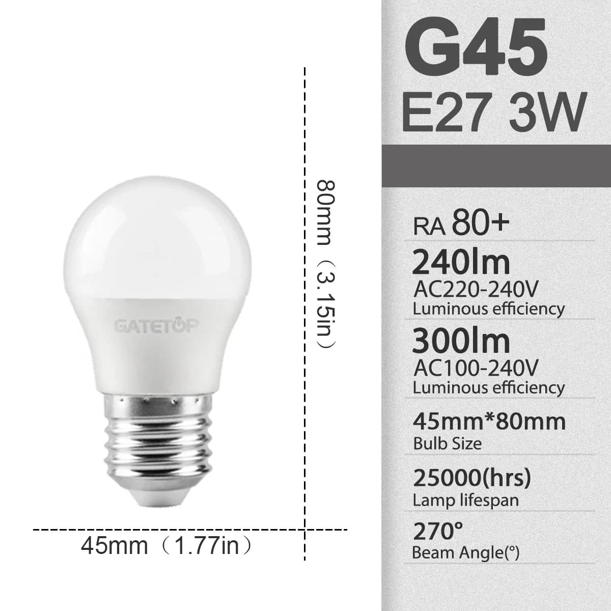 10 pcs/lot LED ampoule E27 AC 110 V 220 V 3 W 8 W 9 W 12 W 15 W 18 W 20 W 24 W LED A60 G45 économie