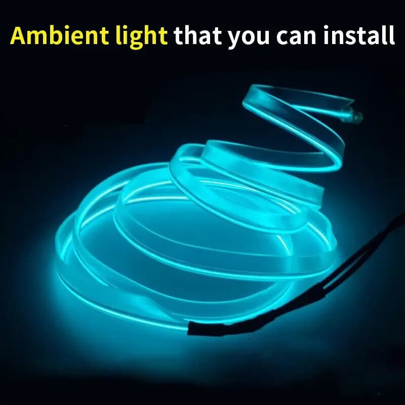 Bande Lumineuse LED Flexible de 5m, Tube de Lumière Froide EL avec USB, Lampe d'Ambiance de Décorati