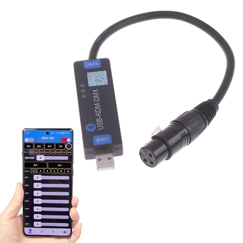 Dialer DMX USB-RMD-DMX pour application Mobile, lumière de scène, sans fil, Bluetooth, contrôleur DM