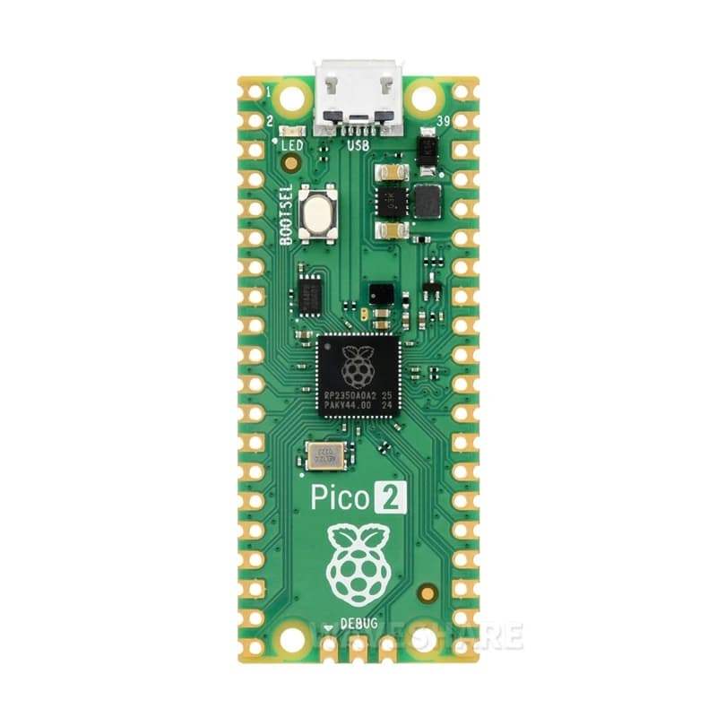 Carte Raspberry Pi Pico 2 basée sur la puce officielle RP2350, conception double cœur et double arch