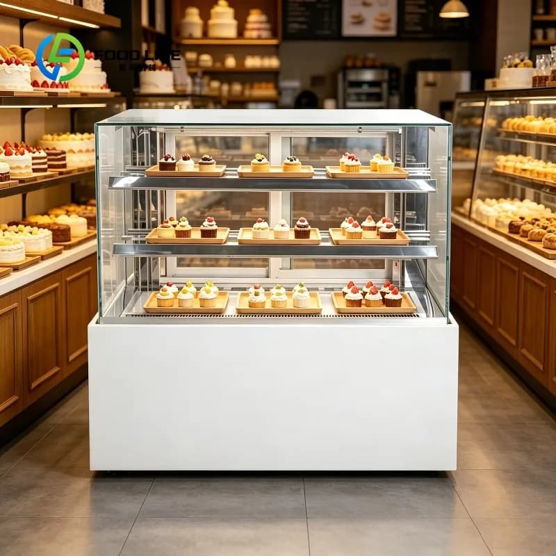 Vitrine de présentation de gâteaux sur mesure OEM ODM, refroidisseur de desserts à faible consommati