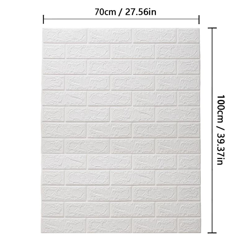Panneaux muraux à motif de brique 3D 70cm x 1m, papier peint imperméable pour bricolage, pour salon,