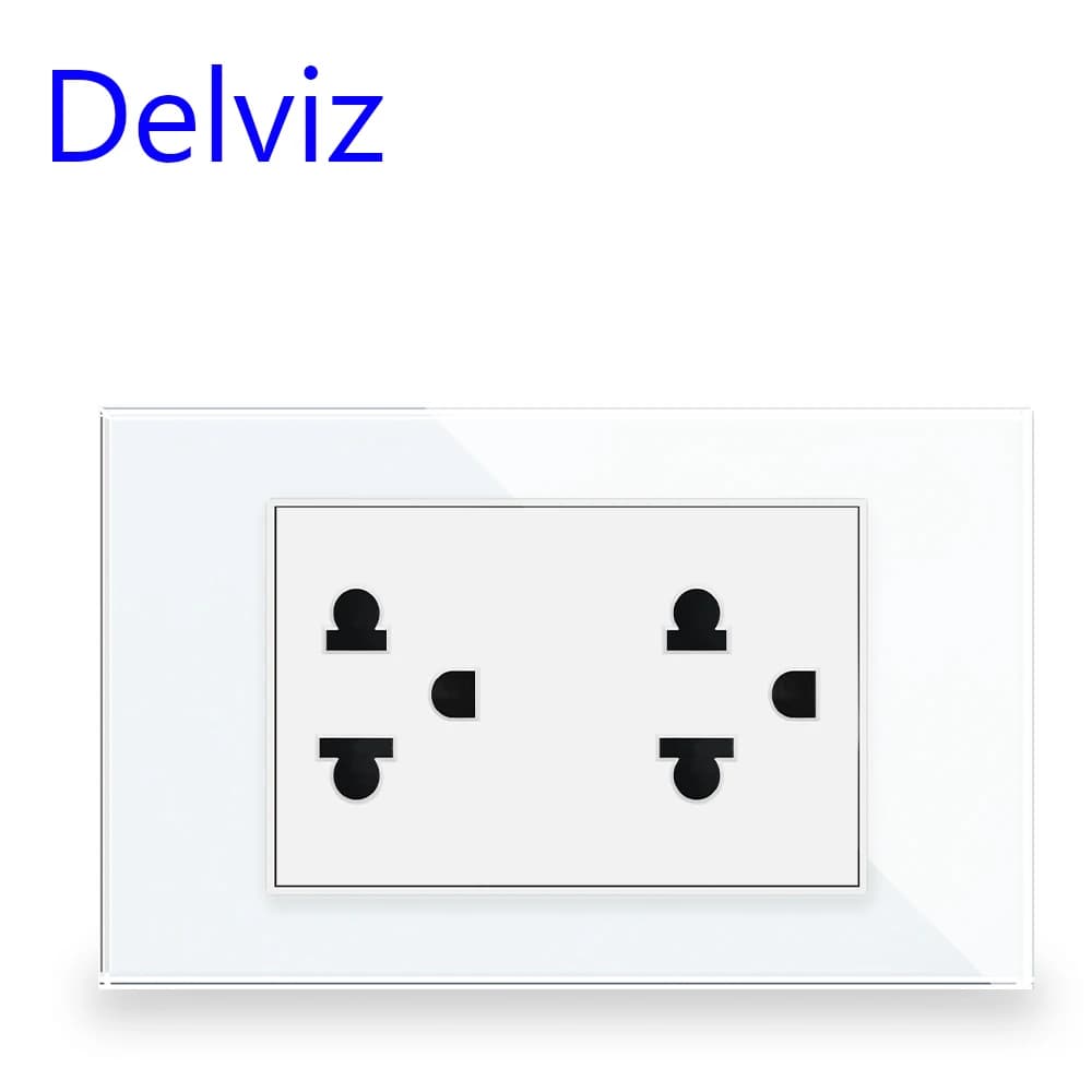 Delviz – prise de courant Standard thaïlandaise, AC 110V ~ 250V, panneau en verre cristal trempé 120