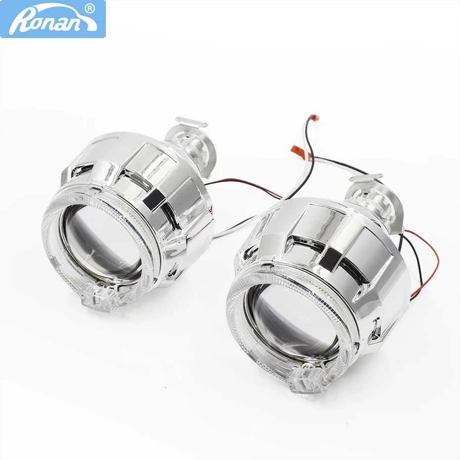 Ronan 2.0 pouces 110mm Bi xénon lentille de projecteur avec LED Angel Eyes carénage couvre Kit pour