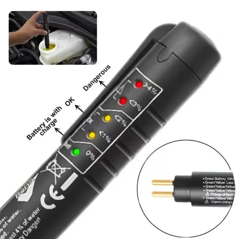 Stylo testeur de liquide de frein automobile 5 LED, outil de test de liquide de frein pour véhicules