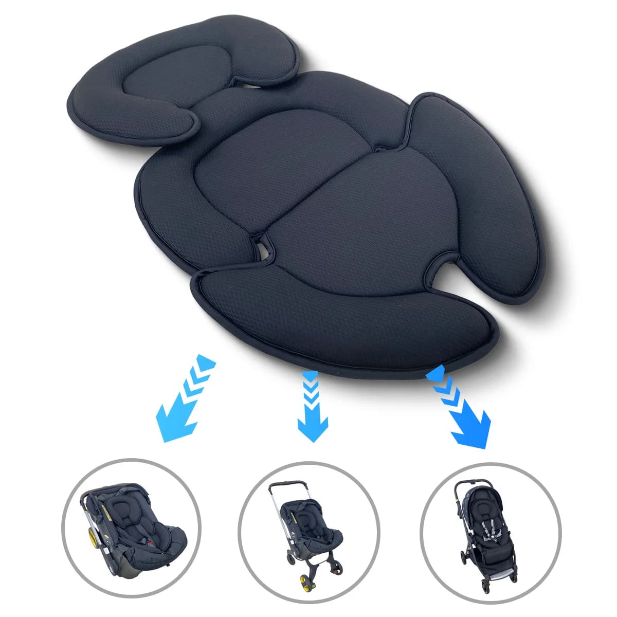 Coussin de siège de poussette universel pour bébé, oreiller de soutien de tête et de corps pour Doon