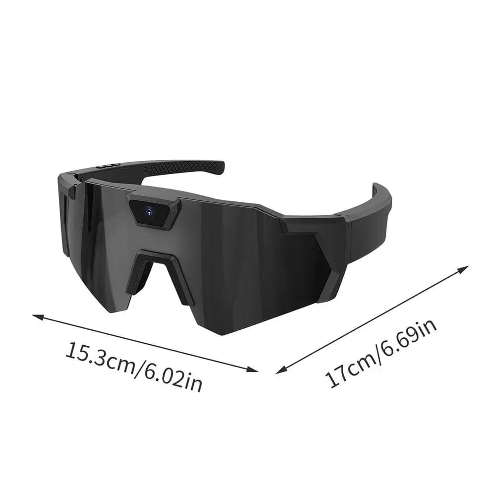 Lunettes de caméra 4K pour le cyclisme, la course à pied, le ski - Lunettes de soleil avec enregistr