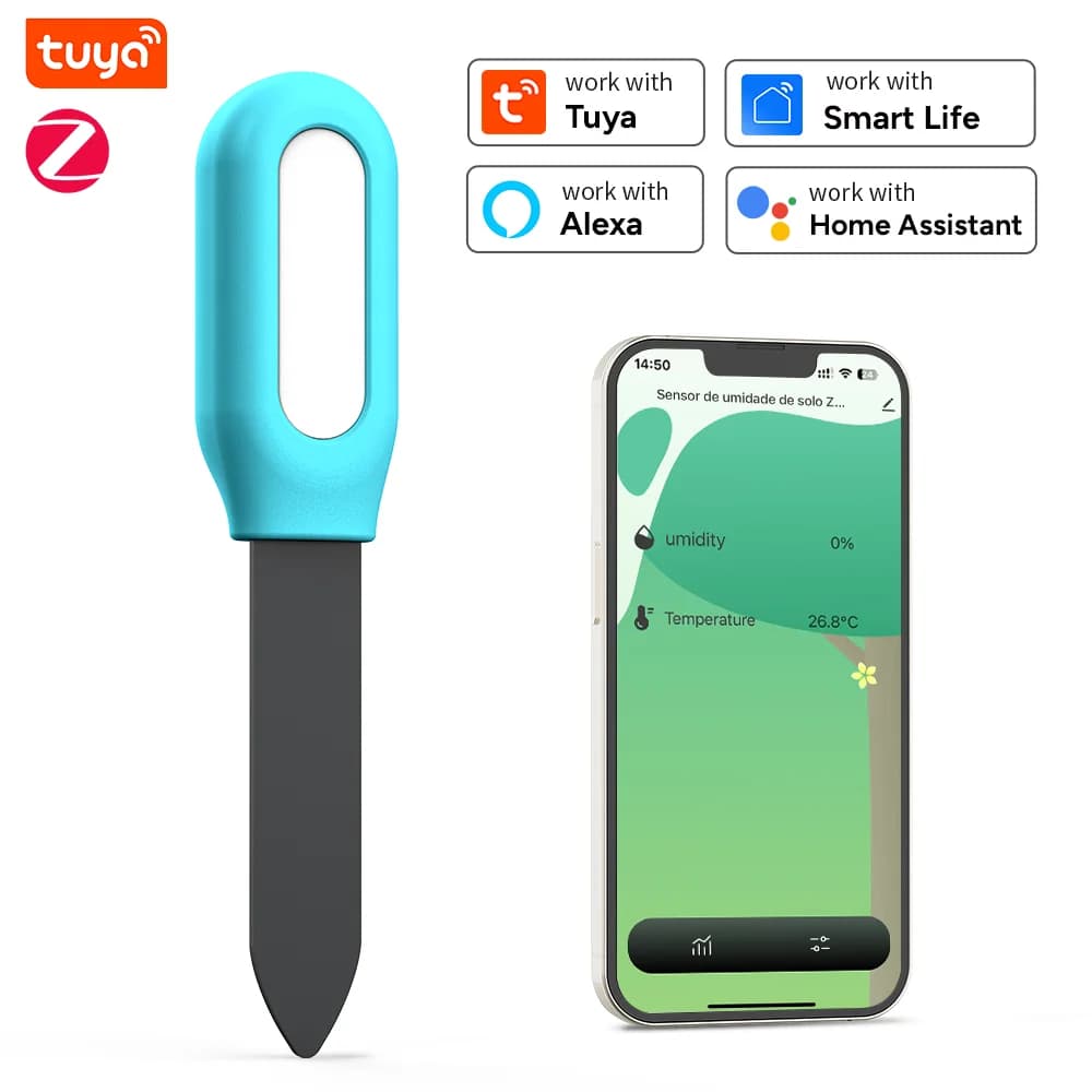Tuya Zigbee capteur de sol humidité température détecteur d'humidité vie intelligente Assistant à la