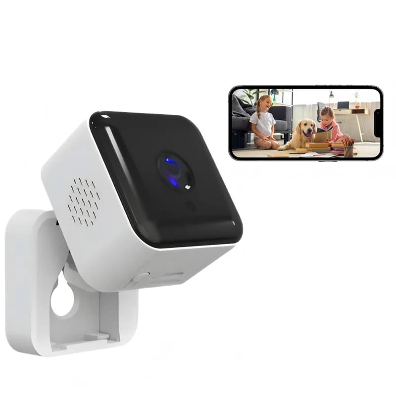 Caméra IP sans fil Lenovo WiFi 4K 8MP, vision nocturne intelligente, caméra de sécurité intérieure/e