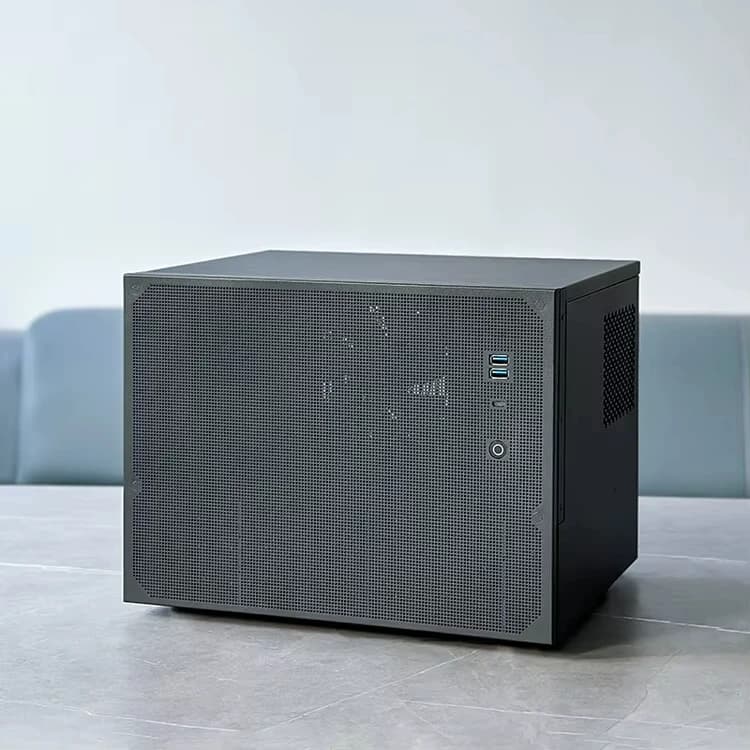 Châssis de serveur de stockage (NAS) attaché sur réseau à 9 baies, tour Mini ITX ATX, boîtier d'ordi