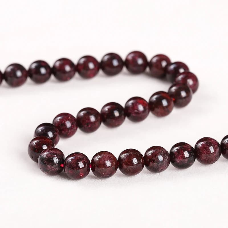 Perle de grenat rouge foncé en pierre naturelle 1A, entretoise ronde adt, taille de choix 4mm, 6mm,