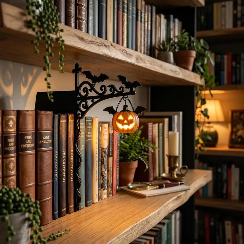 Lanterne de bibliothèque décorative, éclairage de bibliothèque rétro, lampe de bibliothèque multifon