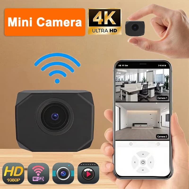 Mini caméra HD 4K 1080P WiFi IP AP Surveillance à distance caméscope Portable léger Surveillance à d