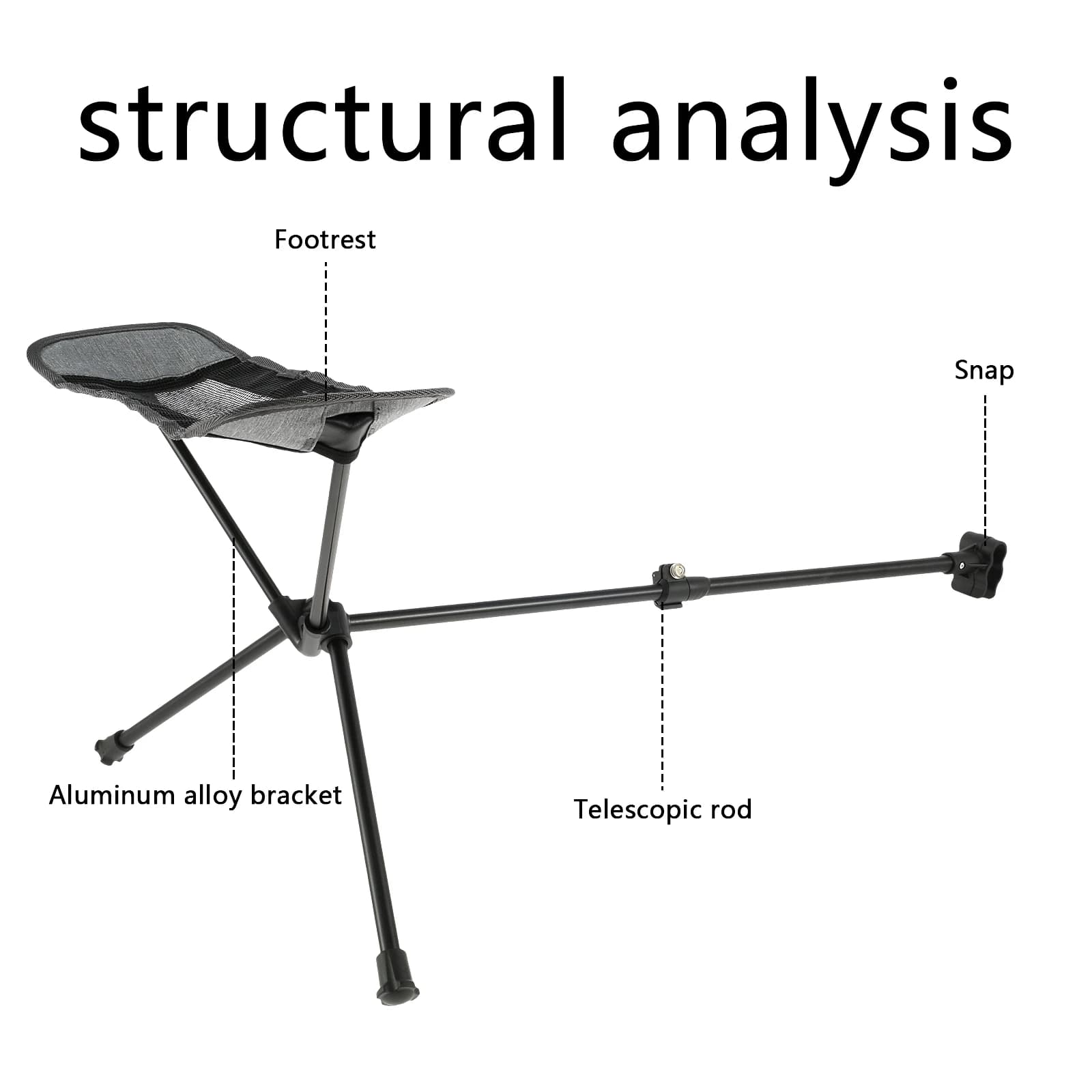 Chaise de camping pliable et portable, repose-pieds rétractable, hamac d'extérieur