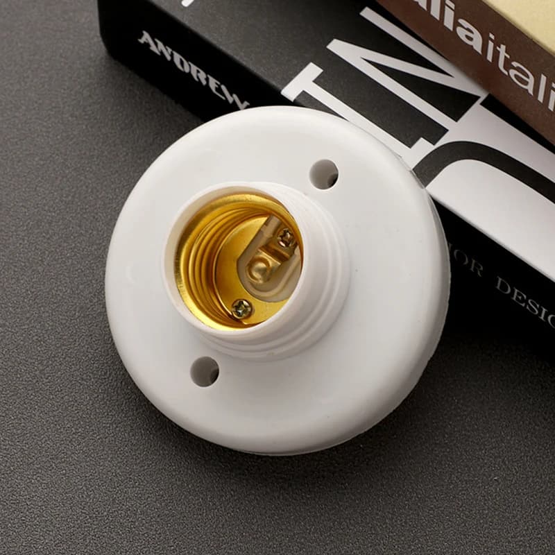 Support de lampe domestique en céramique, douille d'ampoule montée en surface, degré haute températu