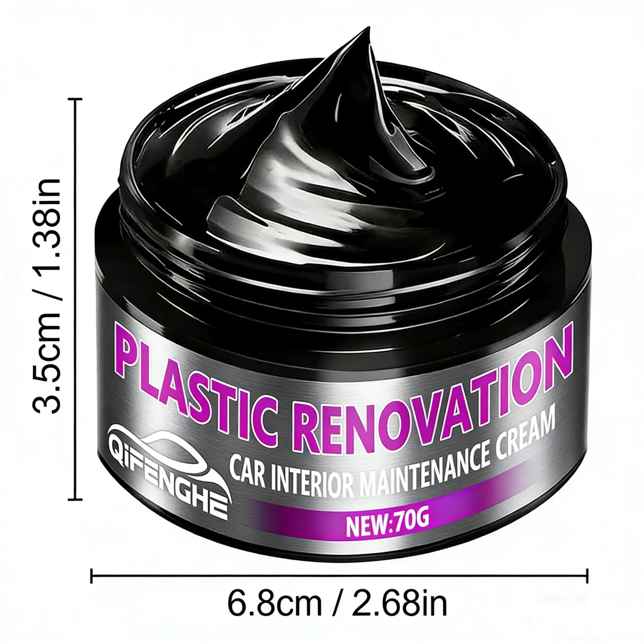 Crème de rénovation pour plastiques, crème d'entretien pour l'intérieur de la voiture, restaure les