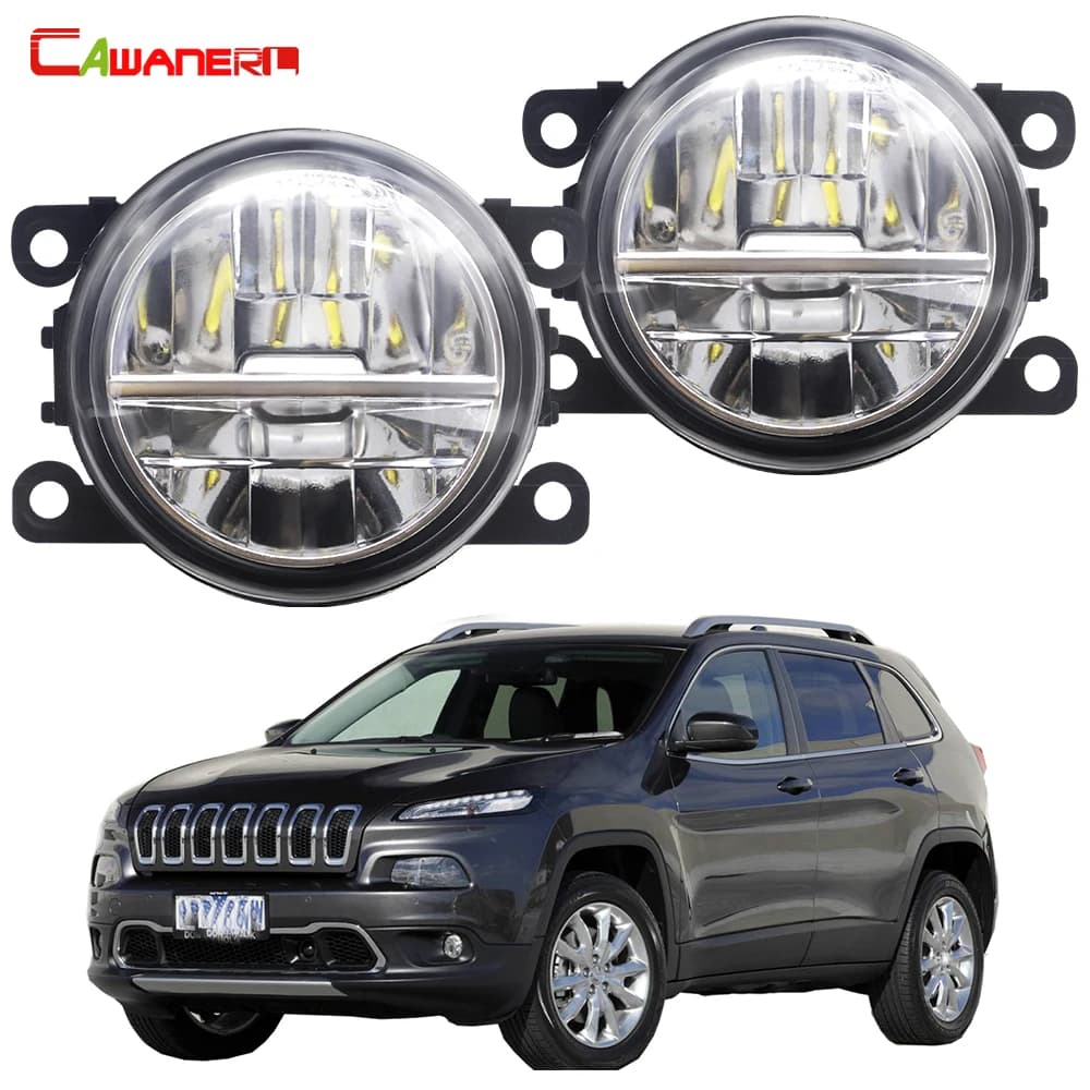 Ensemble de phares antibrouillard LED pour voiture Jeep Cherokee KL, 30W, 6000lm, 2014, 2015, 2016,