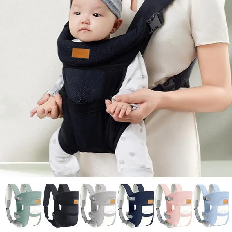 Porte-bébé de poitrine léger, ergonomique, respirant, sac à bandoulière horizontal, Support de tête