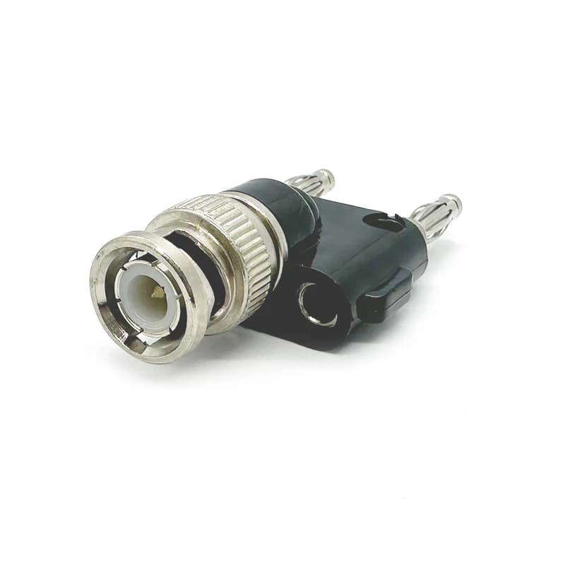 BNC mâle à 2X 4mm double prise banane mâle liaison poste RF Coaxial séparateur Coaxial pour CCTV