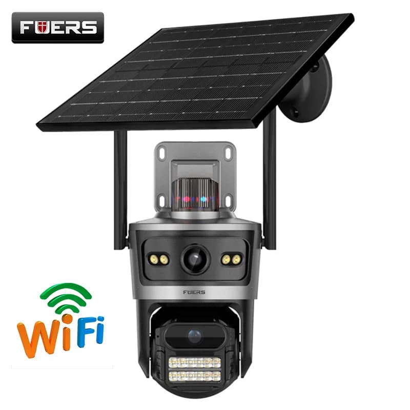 WIFi caméra solaire AOV 24 heures enregistrer trois écrans extérieur 10X Zoom caméra suivi automatiq