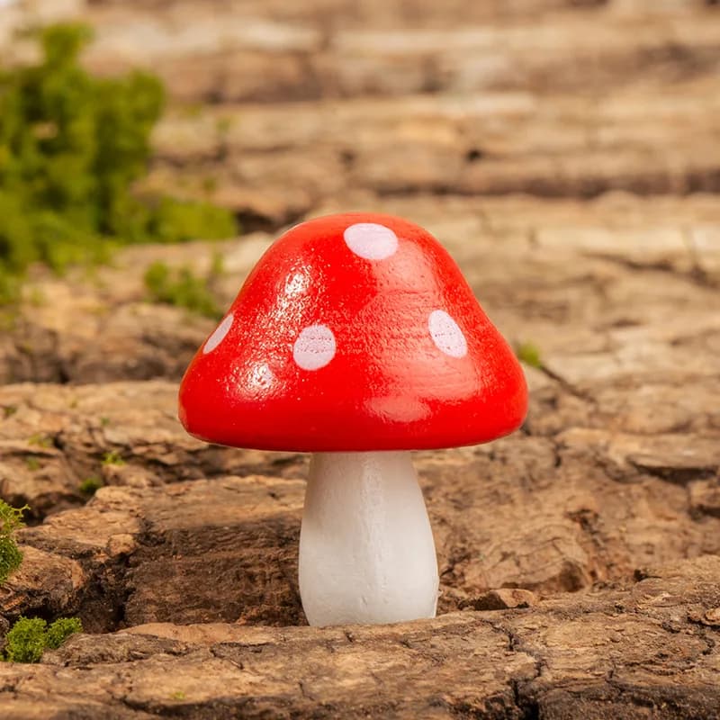 Champignons en bois miniatures, jardin féerique, maison, décoration, Mini artisanat, Micro aménageme