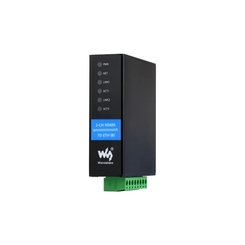 Serveur passerelle série Ethernet 2 canaux RS485 vers RJ45, fonctionnement indépendant des deux cana