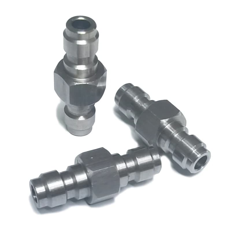Adaptateur mâle à déconnexion rapide, en acier inoxydable, Double mâle, mamelon de remplissage 8MM,